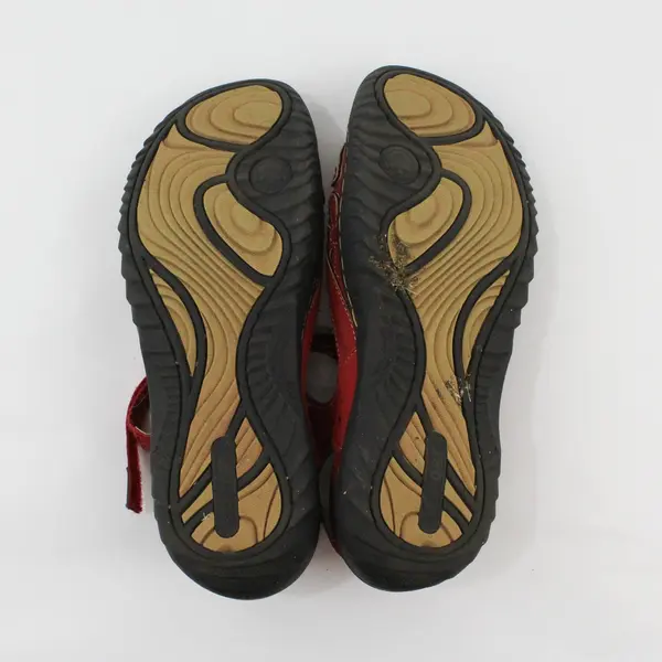 JSport Wildflower Mary Jane Y2K Flats Womens 8.5 Comfort Floral Faux Leather Red