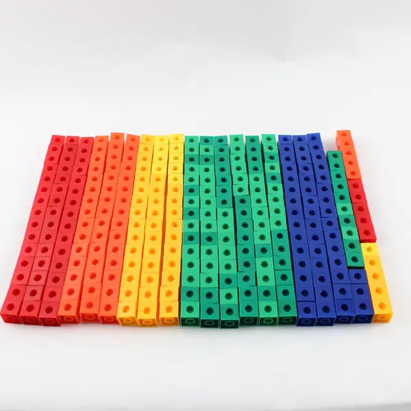 Colorful Plastic Interlocking Math Cubes Counting Sorting 2.25 lb
