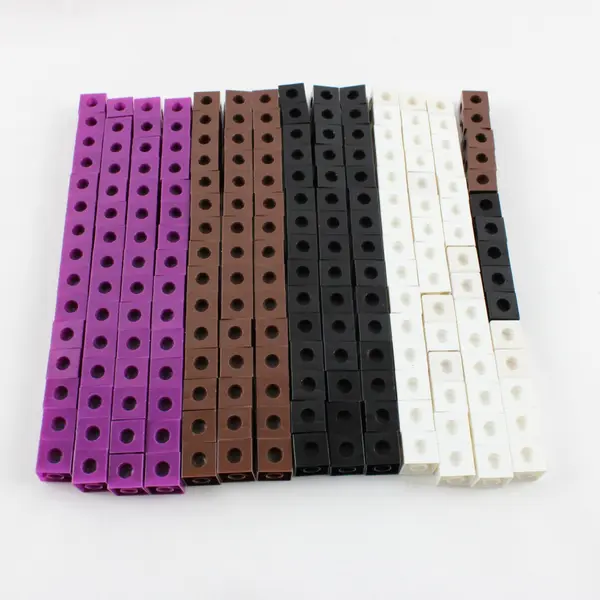 Colorful Plastic Interlocking Math Cubes Counting Sorting 2.25 lb