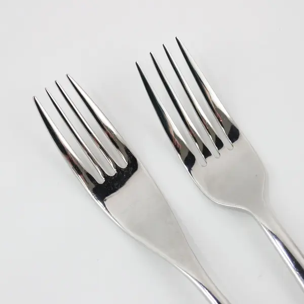 Lot of 2 Unknown Brand Stainless Steel Dinner Forks With Different Patterns