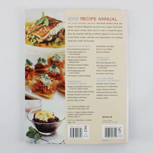 VTG Sunset Recipe Annual 2003 Edition by Editors of Sunset Magazine & Books Good
