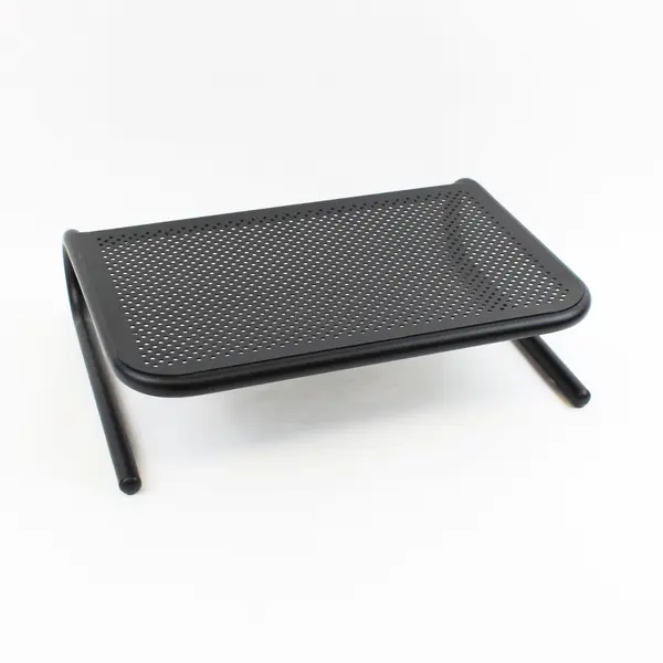 Black Ventilated Metal Monitor & Laptop Stand Riser
