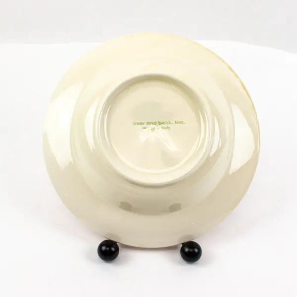 Over And Back Hand-Painted Olive Pasta Bowls 10" Set of 2