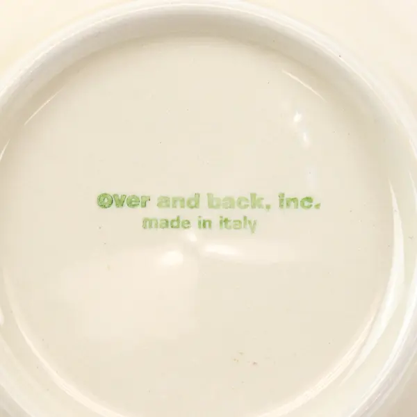 Over And Back Hand-Painted Olive Pasta Bowls 10" Set of 2