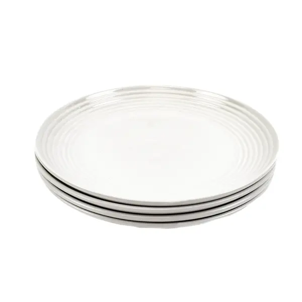 Royal Norfolk Off-White Textured Dinner Plates Set of 4 11 Inch