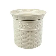 Celebrating Home Veranda Stoneware Dip Cooler Basketweave Cream