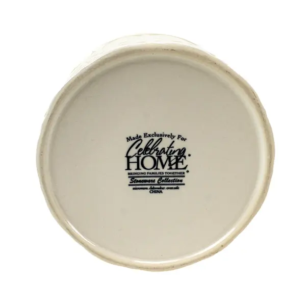 Celebrating Home Veranda Stoneware Dip Cooler Basketweave Cream
