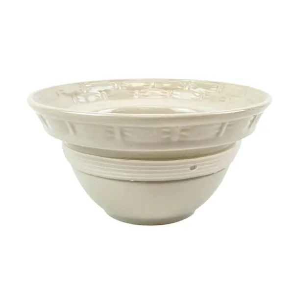 Celebrating Home Veranda Stoneware Dip Cooler Basketweave Cream