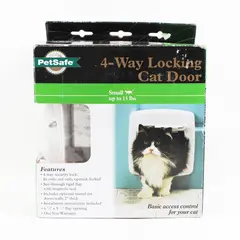 PetSafe 4-Way Locking Cat Door Small Cats Up to 15 lbs Used