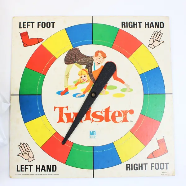 Vintage 1966 Milton Bradley Twister Game No. 4645 Original Box