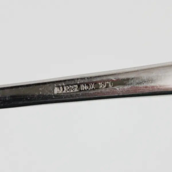 Alessi Caccia Pattern Inox 18/10 SS Infant Feeding Spoon 4.25" Unique HTF Item