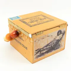 Vintage Encanto Rothschild Natural Wooden Cigar Box Empty Honduras Hinged Lid