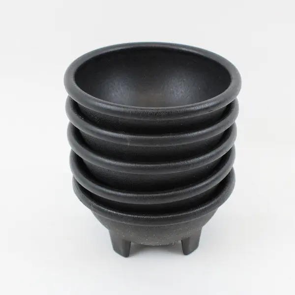 Lot of 5 Black Plastic Witch Cauldrons Halloween Decorations