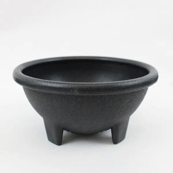 Lot of 5 Black Plastic Witch Cauldrons Halloween Decorations