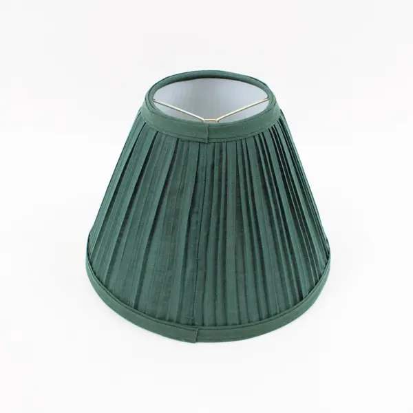 Lamp Maker 8 Inch Dark Green Fabric Pleated Lampshade