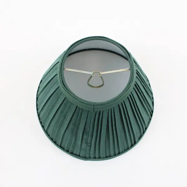Lamp Maker 8 Inch Dark Green Fabric Pleated Lampshade