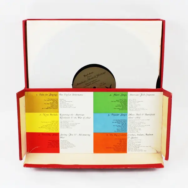 Burl Ives America's Musical Heritage Vintage LP Box Set Illustrated Song Book