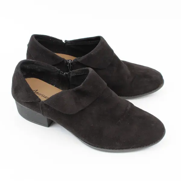 American Eagle Women's Black Faux Suede Ankle Boots Size 7