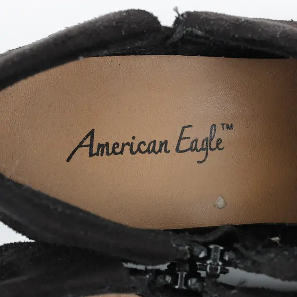 American Eagle Women's Black Faux Suede Ankle Boots Size 7