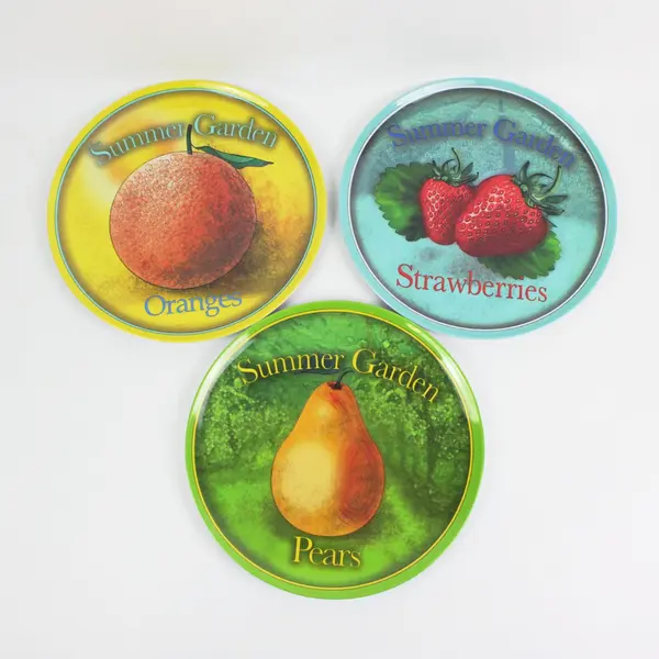 Lot of 5 Summer Garden Fruit Decorative Plates 