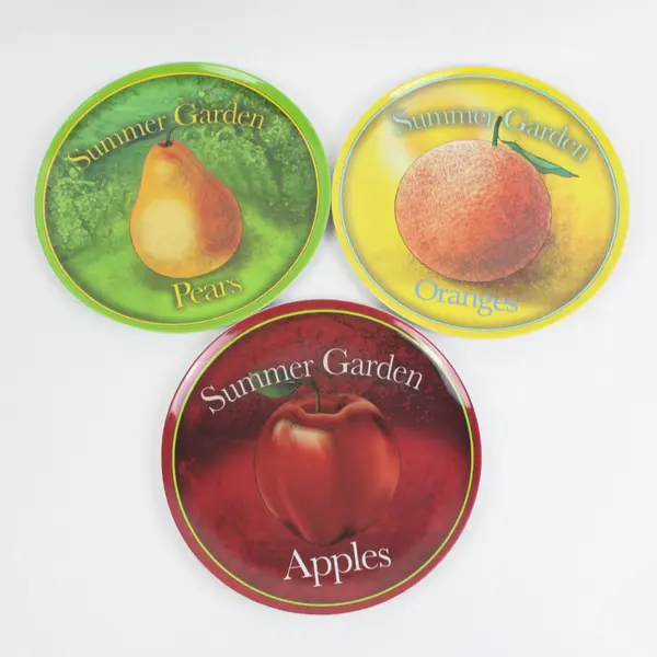 Lot of 6 Summer Garden Fruit Flamingo Decorative Collector Plates