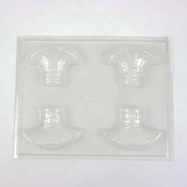 Lot of 3 Plastic Candy/Chocolate Molds: Animals, Baby Bottles and Wheatsheaves 