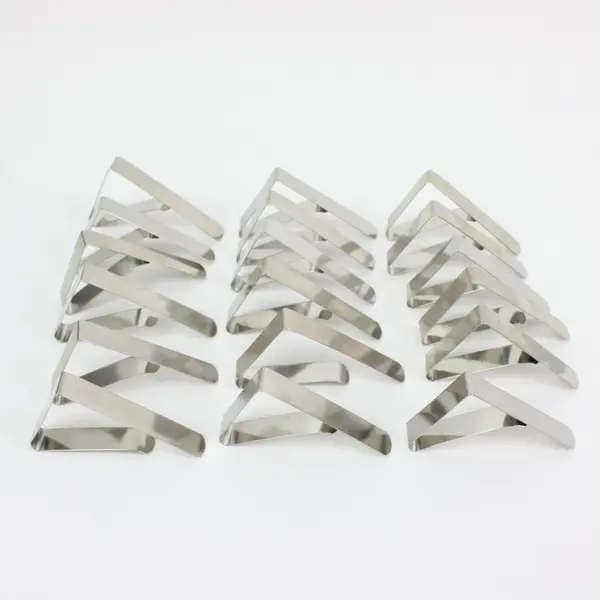 Lot of 18 Stainless Steel Tablecloth Clips Table Cover Holders Unbranded