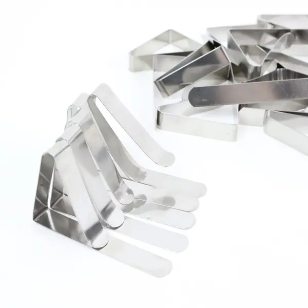 Lot of 18 Stainless Steel Tablecloth Clips Table Cover Holders Unbranded