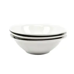 Lot of 3 Royal Norfolk White Ceramic Bowls 7.5 Inch