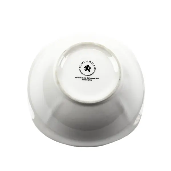 Lot of 3 Royal Norfolk White Ceramic Bowls 7.5 Inch