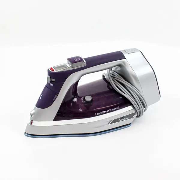 Hamilton Beach Durathon Digital Retractable Cord Iron Silver Purple