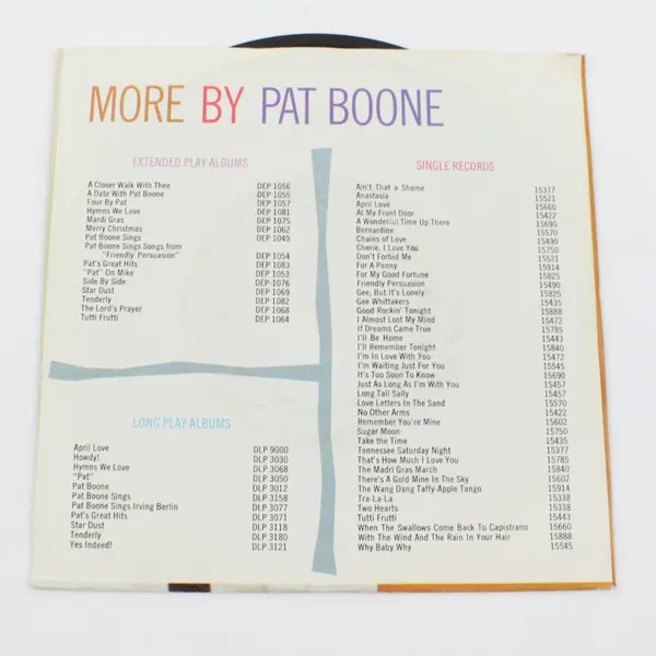 Pat Boone Twixt Twelve And Twenty/Rock Boll Weevil 7" Dot 45-15955
