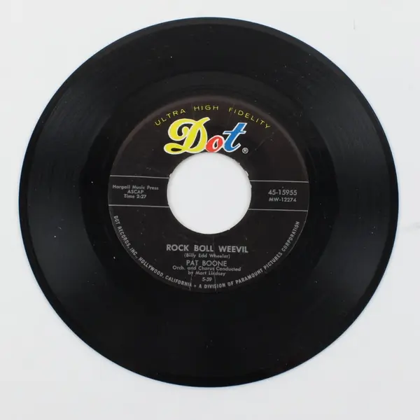 Pat Boone Twixt Twelve And Twenty/Rock Boll Weevil 7" Dot 45-15955
