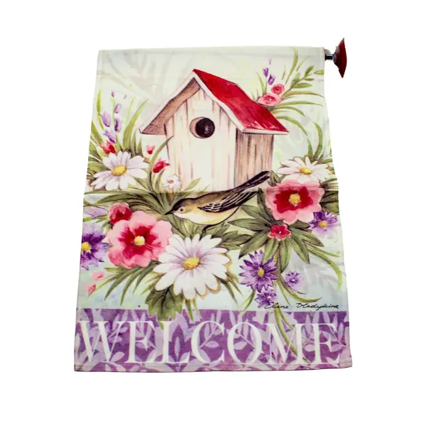 Evergreen Kimberly Lot of 2 Outdoor Banners Welcome & It's 5 O'Clock Somewhere