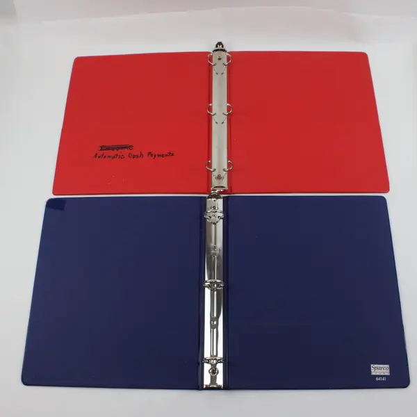 Lot of 5 3-Ring Binders Red White Blue School Office 1"