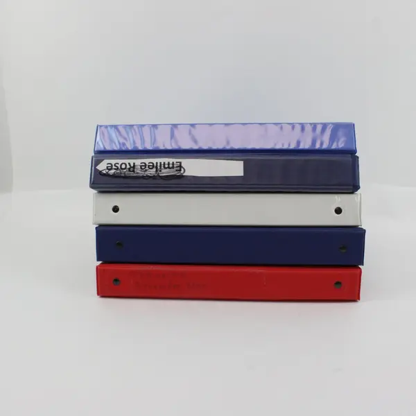 Lot of 5 3-Ring Binders Red White Blue School Office 1"