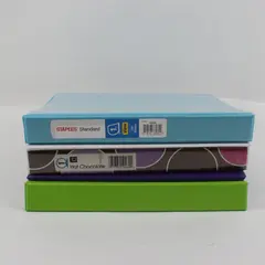 Lot of 5 Colorful 3-Ring 1-Inch Binders Includes Staples Brand