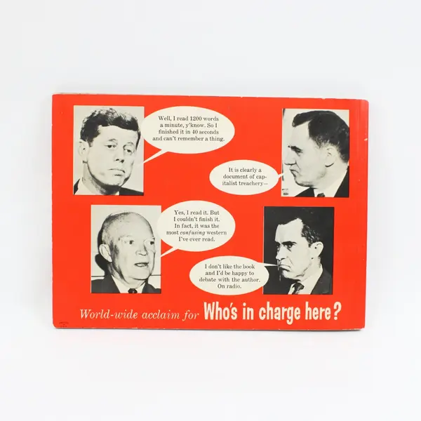 Vintage Who's in Charge Here? Gerald Gardner 1962 Paperback Political Humor