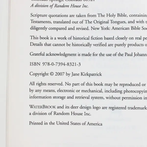 A Tendering in the Storm Jane Kirkpatrick 2007 HC DJ Hist Fiction Book Club