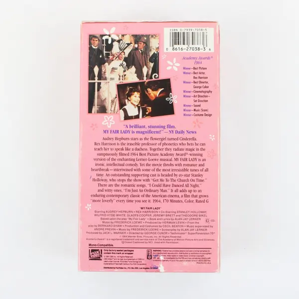 My Fair Lady 1964 Remastered 2-VHS Tapes Set, #7038 Audrey Hepburn/Rex Harrison 