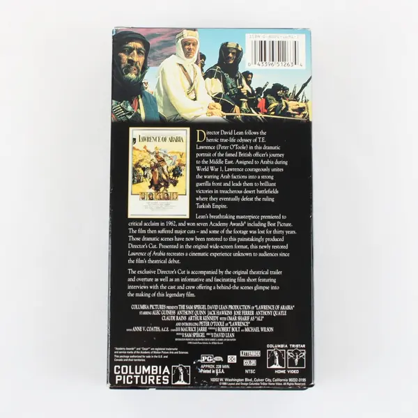 Lawrence of Arabia VHS 1993 30th Anniversary Collector's Edition 2-Tape