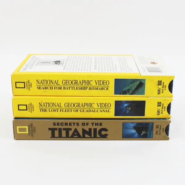 National Geo History's Greatest Shipwrecks 3-Tape VHS Set Titanic, etc. 1998