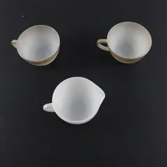 Heat Proof 3-Piece Tea Set 2 Cups Creamer