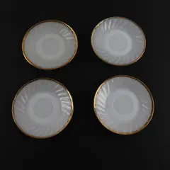 Four Fire King Ware 5 Saucers