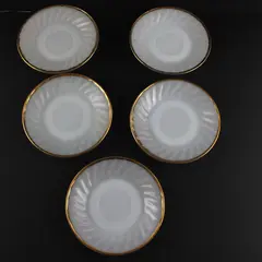 Five Fire King Ware 5 Saucers