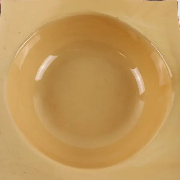Prego Tabletops Unlimited Large Square Winged Ceramic Bowl Yellow