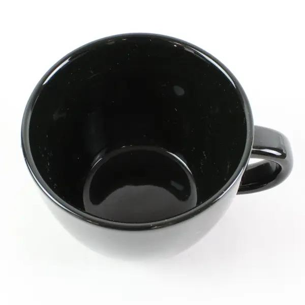Lot of 3 Threshold Black Ceramic Coffee Mugs Set Kitchen Tea Cocoa