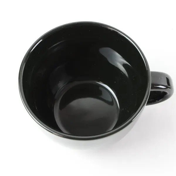 Lot of 3 Threshold Black Ceramic Coffee Mugs Set Kitchen Tea Cocoa