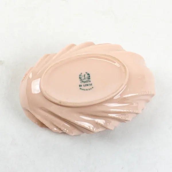 Vintage Lenox Pink Porcelain Shell-Shaped Dish 6.25 x 4 in