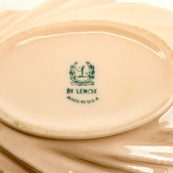 Vintage Lenox Pink Porcelain Shell-Shaped Dish 6.25 x 4 in